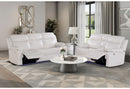 U6026 - Reclining Sofa, Console Reclining Loveseat With LED And Speaker - White