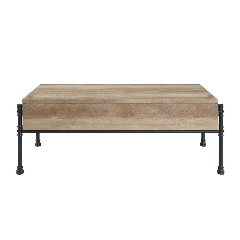 Brantley - Coffee Table - Oak & Sandy Black Finish - 18"