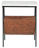 Etanbury - Accent Table - Brown / Black / White