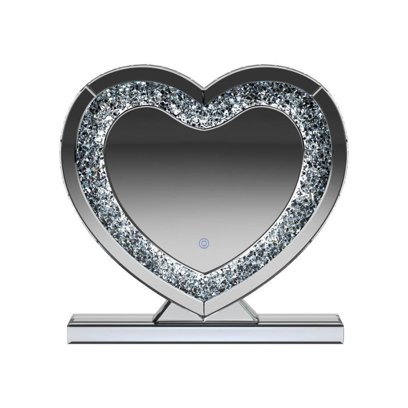 Euston - Heart Shaped Vanity Mirror - Silver