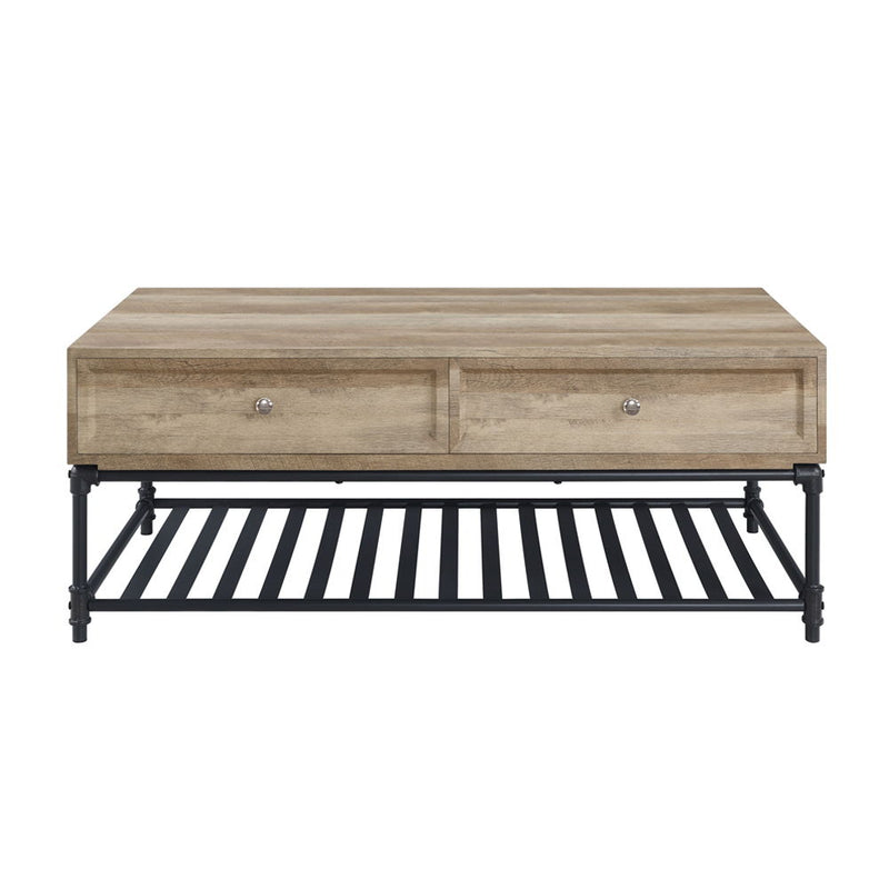 Brantley II - Coffee Table - Oak & Sandy Black