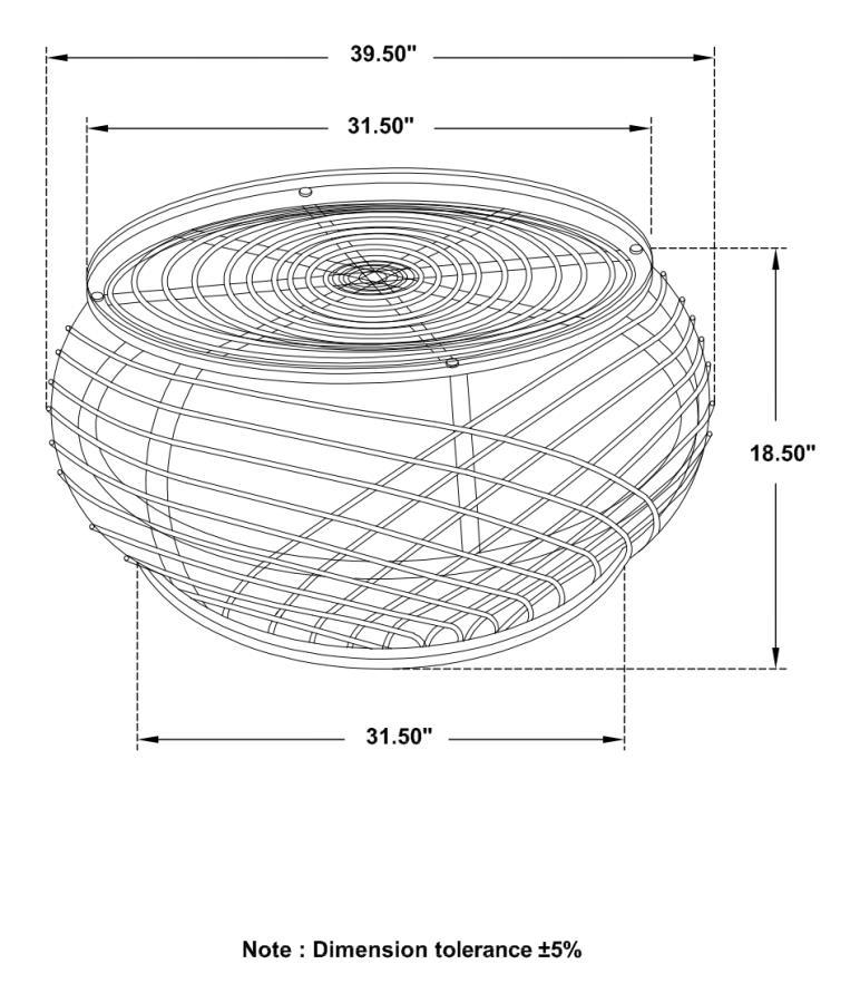 Dahlia - Round Glass Top Woven Rattan Coffee Table - Natural