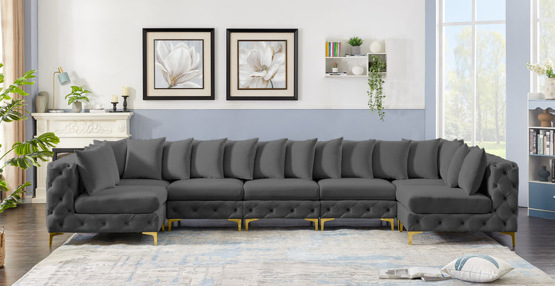 Tremblay - Modular Sectional 7 Piece - Gray - Fabric