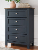 Landocken - Four Drawer Chest - Brown / Blue