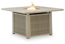Cliff Trails - Square Fire Pit Table - Beige