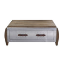 Brancaster - Coffee Table - Antique Oak & Aluminum