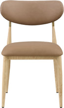 Ronda - Vegan Leather Upholstered Dining Side Chair - Natural Legs
