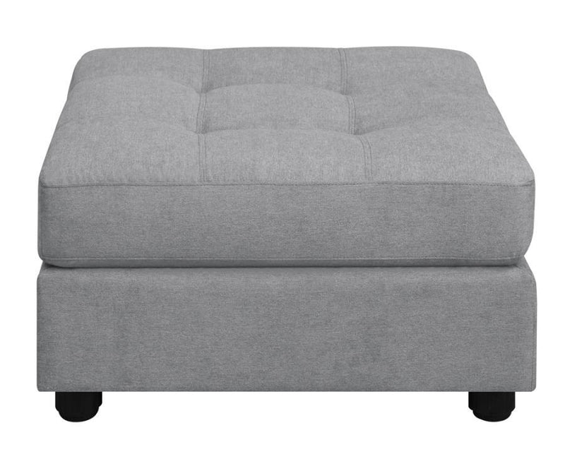 Claude - Square Upholstered Tufted Ottoman - Dove