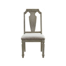 Zumala - Side Chair (Set of 2) - Beige Linen & Weathered Oak