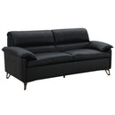 Eilene - Loveseat - Black Top Grain Leather