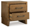 Sherbana - Two Drawer Night Stand - Light Brown