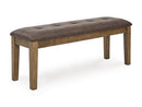 Urbinforte - Large Upholstered Dining Room Bench - Light Brown