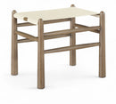 Santos - Faux Leather Upholstered Bench - Walnut Frame