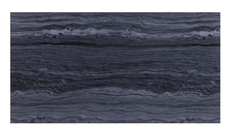 Zasir - Coffee Table - Gray Printed Faux Marble Top & Mirrored Silver