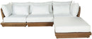 Mirella - 4 Piece Water Resistant Fabric Outdoor Patio Modular Sectional