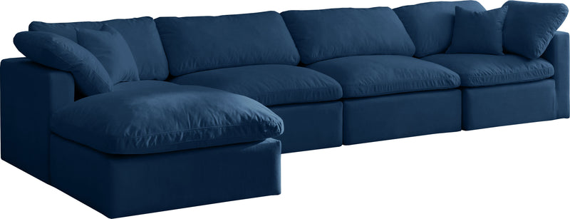 Plush - Velvet Standart Comfort Modular Sectional - Navy - Modern & Contemporary