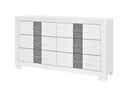 Optimus - 4 Piece Bedroom Set (King Bed, Dresser, Mirror, Nightstand) - White