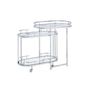 Piffo - Serving Cart Set - Clear Glass & Chrome