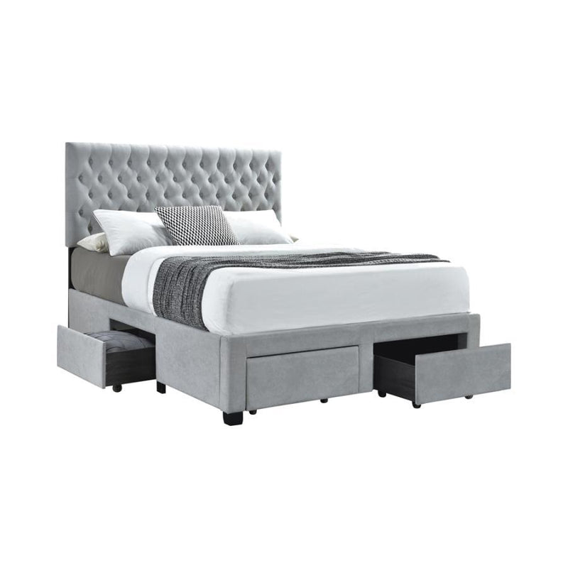 Upholstered Beds | Drawer Button Tufted Storage Bed | Size Queen