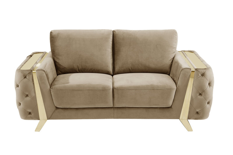 1051 - Contemporary Velvet Loveseat