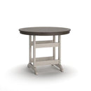 Vista Highlands - Round Counter Table With Umbrella Option - Brown / White