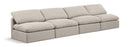 Indulge - Linen 4 Seat Modular Armless Sofa
