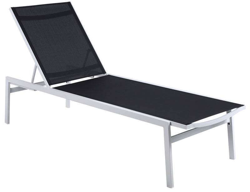 Santorini - Outdoor Patio Chaise Lounge Chair with Chrome Base