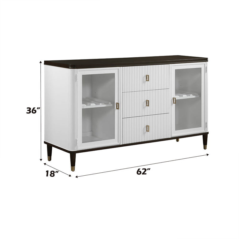 Carena - Server - White & Brown Finish