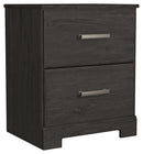Belachime - Two Drawer Night Stand - Charcoal