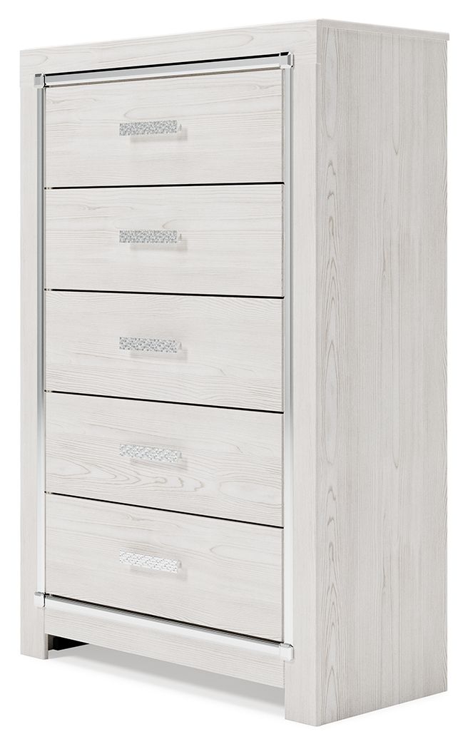 Altyra - White - Five Drawer Chest