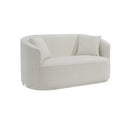 Odette - Loveseat With 2 Pillows - Beige Chenille