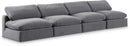 Comfy - Velvet Modular Armless Sofa 4 Seats