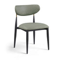 Ronda - Vegan Leather Upholstered Dining Side Chair - Black Legs