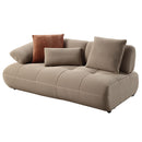 Carrick - Sectional Sofa With 6 Pillows - Beige Sandwich Mesh Fabric