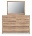 Kinlanni - 4 Pc. - Queen Panel Bed, Dresser, Mirror And Nightstand - Tan