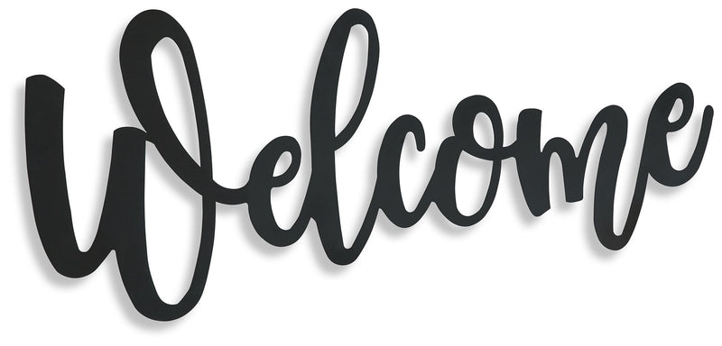 Emalee - Black - Wall Decor - Welcome