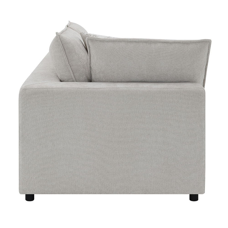 Marisa - Modular Left Facing Loveseat With 2 Pillows - Beige Boucle