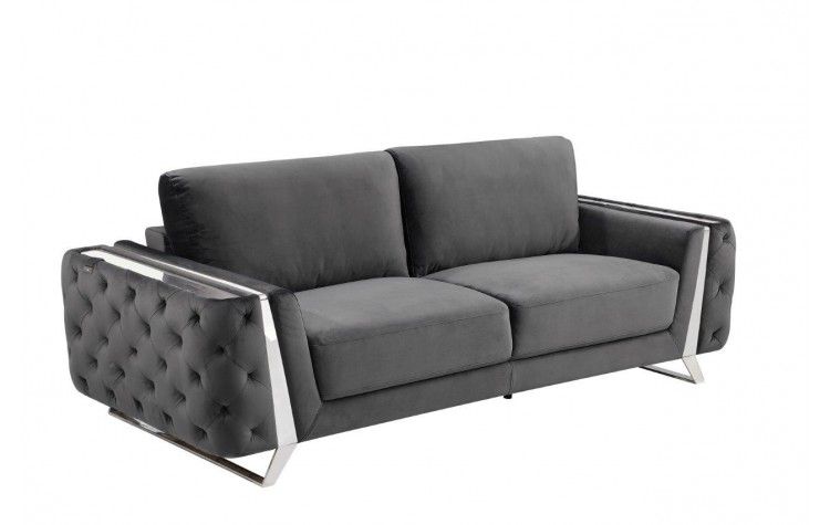 1051 - Contemporary Velvet Sofa