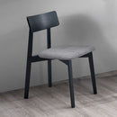 Real - Side Chair (Set of 2) - Gray Linen & Black