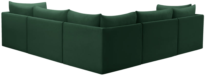 Jacob - Modular Sectional 5 Piece - Green - Fabric