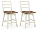 Brinfern - Swivel Stool (Set of 2) - Brown / Antique White