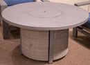 Half Moon Beach - Round Fire Pit Table - Gray