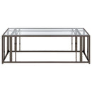 Adri - Rectangular Glass Top Coffee Table