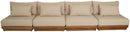 Mirella - 4 Piece Water Resistant Fabric Outdoor Patio Modular Sectional