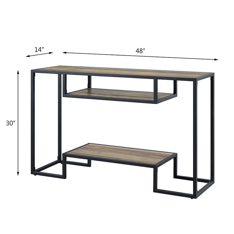 Idella - Sofa Table - Rustic Oak & Black