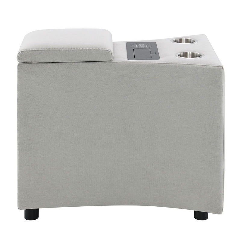 Emee - Console With USB - Gray Corduroy