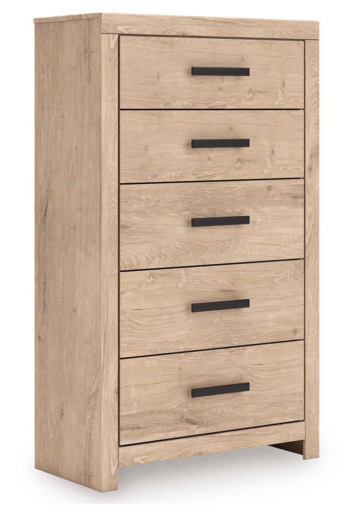 Sanginlane - Tan - Five Drawer Chest