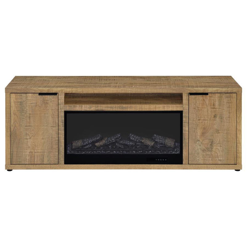 Fuller - 60" 2-Door TV Stand Fireplace Media Console - Mango