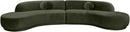Avra - 146" Velvet Performance Fabric Upholstered Sectional