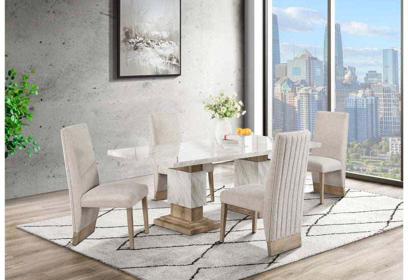 7 Piece Dining Room Set (Dining Table And 6 Dining Chairs) - Natural